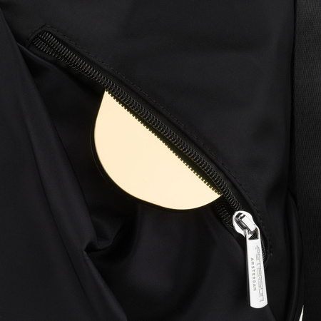 Schwarze Damen-Handtasche aus Polyester mit Reißverschluss – Peterson