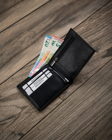 Herren Geldklammer aus Leder mit Kartenfächern – Cavaldi