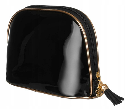 Elegante Damen Kosmetiktasche aus schwarzem, wasserabweisendem Material – Peterson