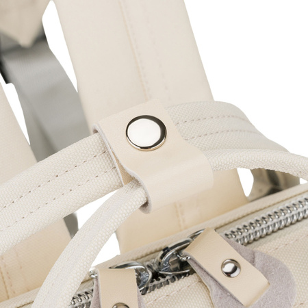 Damen Rucksack aus Polyester in Ecru mit Laptopfach und USB-Anschluss – Peterson