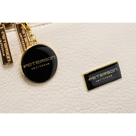 Modische beige Damen Gürteltasche für Hüfte oder Crossbody aus Öko-Leder – Peterson