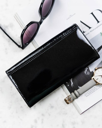 Große Damen Geldbörse aus echtem Leder mit Druckknopf – 4U Cavaldi