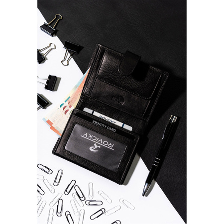 Herren Geldbörse aus Leder mit Druckknopfverschluss – Rovicky