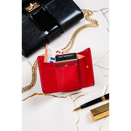 Minimalistischer Damen Geldbörse in Rot – Peterson
