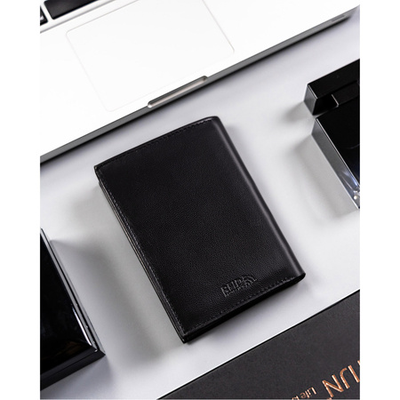 Herren Geldbörse aus Leder als Geschenk mit Schlüsselanhänger und Survival-Karte – Peterson