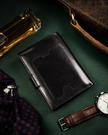 Herren Geldbörse aus Leder mit Druckknopf – Peterson