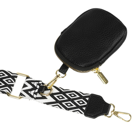 Damen Umhängetasche aus Öko-Leder mit abnehmbarer Geldbörse – Rovicky