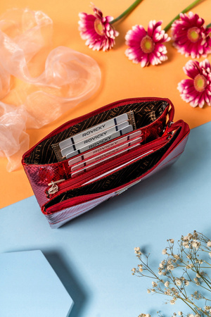 Große Damen Geldbörse mit Reißverschluss aus Echtleder – Lorenti