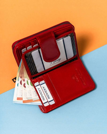 Klassische Damen Geldbörse mit Druckknopf und Reißverschluss – Lorenti