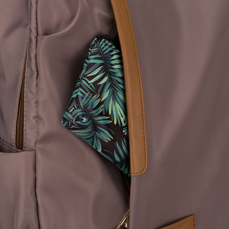 Damen-Rucksack aus Nylon in Beige mit verstellbaren Schultergurten – Peterson