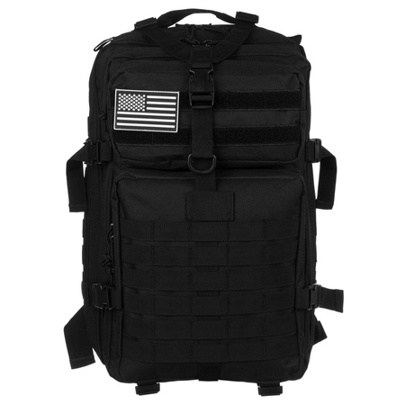 Großer, taktischer Militärrucksack aus Nylon in Schwarz – Peterson