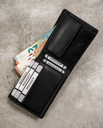 Geschenkset: Herren Geldbörse und Schlüsselanhänger aus Öko-Leder – Rovicky