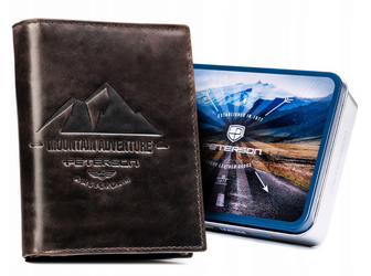 Große vertikale Herren Geldbörse aus echtem Leder – Peterson