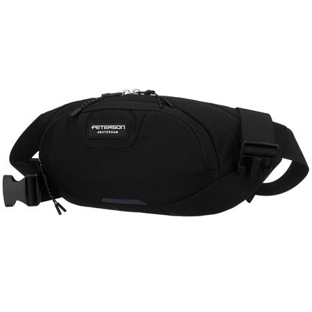 Sportliche Polyester-Bauchtasche in Schwarz - Peterson
