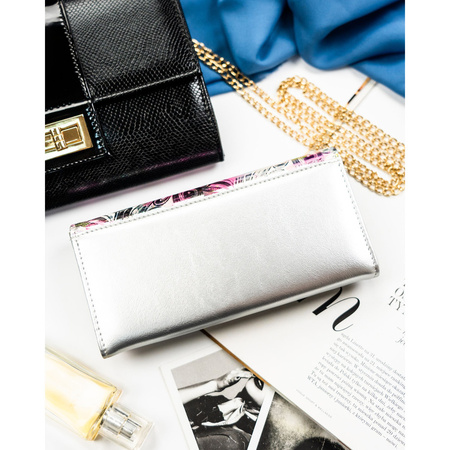 Mehrfarbige Damen Geldbörse mit RFID-Schutz und Druckknopf – Peterson