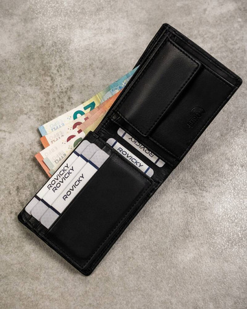 Geschenkset: Herren Geldbörse und Schlüsselanhänger aus Öko-Leder – Rovicky