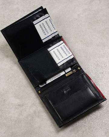 Herren Geldbörse aus Leder mit Fach für Fahrzeugschein – Rovicky