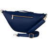 Dunkelblaue sportliche Damen Gürteltasche aus Öko-Leder für Hüfte oder Schulter – Peterson