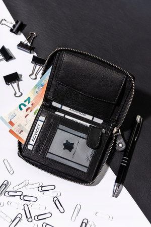 Große Herren Geldbörse aus Leder mit Reißverschluss – Always Wild