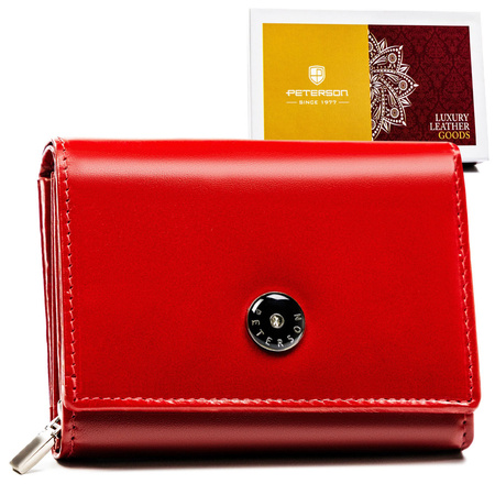 Damen Geldbörse aus Leder mit RFID-Schutz und Fächern – Peterson