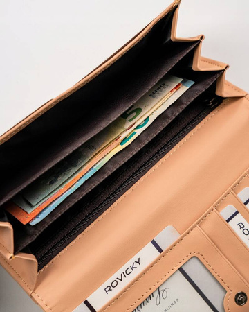 Elegante Damen Geldbörse mit Bügelverschluss und Druckknopf – 4U Cavaldi