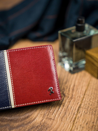 Herren Geldbörse horizontal aus echtem Leder – Rovicky