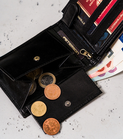 Herren Geldbörse horizontal mit farbigem Rand – Peterson