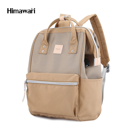 Sport-Rucksack in Camel mit USB und Laptopfach – Himawari