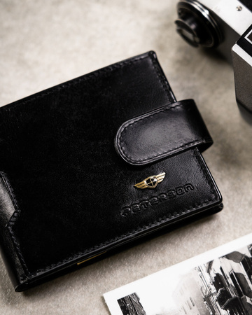 Geschenkset: Herren Geldbörse aus Leder, Etui und Schlüsselanhänger – Peterson