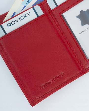 Kleine Damen Geldbörse mit Druckknopf aus echtem Leder – Rovicky