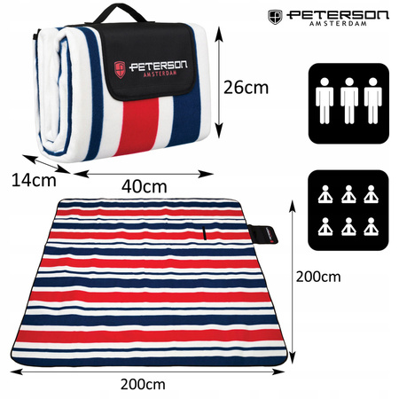 Picknickdecke aus Stoff mit wasserdichter Isolierung – Peterson