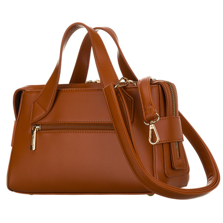 Elegante Damenhandtasche in Ecru und Braun aus synthetischem Material - Peterson