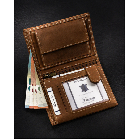 Große Herren Geldbörse aus Nubukleder – Always Wild