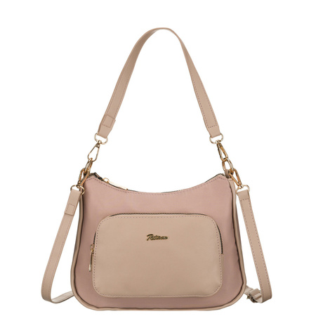 Damen-Umhängetasche aus Nylon in Rosa, mit Reißverschluss – Peterson