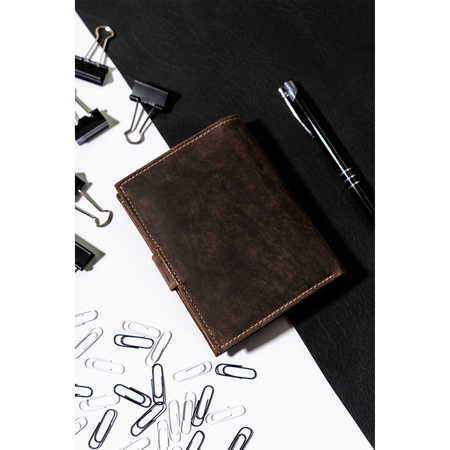 Herren-Geldbörse für Karten und Dokumente aus Nubukleder - Buffalo Wild