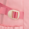 Modischer Schulrucksack aus Polyester in Rosa, an verstellbaren Trägern hängend - Peterson