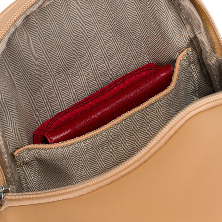 Sportliche beige Damen Gürteltasche Crossbody aus Öko-Leder – Peterson