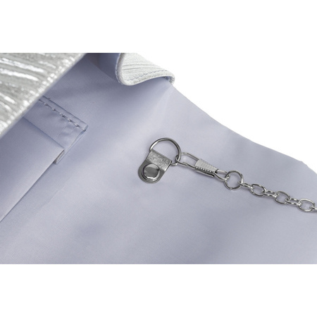 Silberne Damen Clutch aus Öko-Leder mit Magnetverschluss – Rovicky