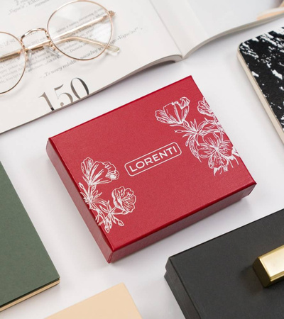 Damen Münzbörse aus Leder mit Schmetterlingsmuster – Lorenti