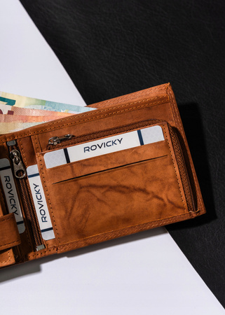 Große Herren Geldbörse aus Leder ohne Verschluss – Always Wild