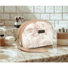 Beige, kompakte Damen Kosmetiktasche mit botanischem Muster – Peterson