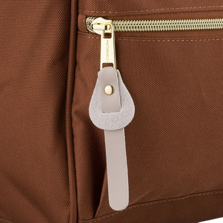 Beige-brauner Damen-Rucksack aus Polyester mit Laptopfach - Peterson