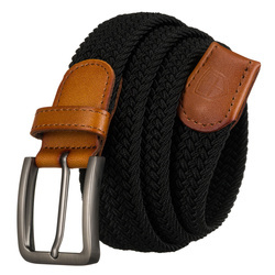 Herren Stoffgürtel in Schwarz mit klassischer Schnalle – Peterson