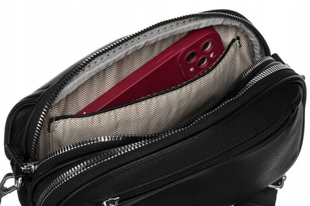 Damen-Umhängetasche aus Öko-Leder mit Klappe - Peterson