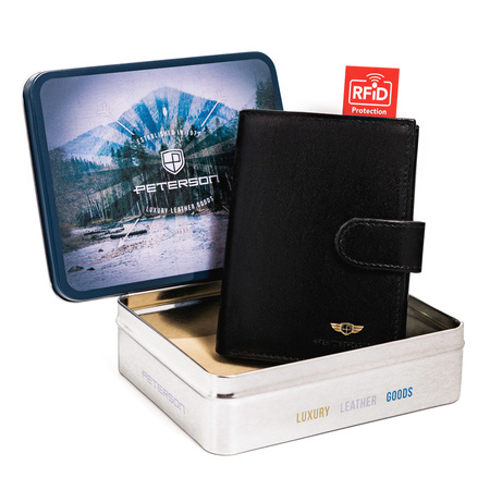 Kartenetui aus Leder mit RFID Protect – Peterson