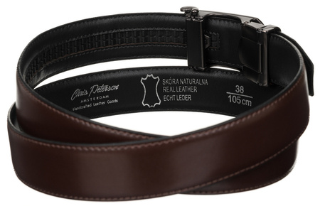 Eleganter Herren Gürtel aus Leder mit Automatikschließe – Peterson