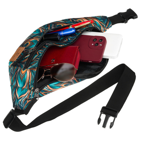 Geblümte Damen Gürteltasche aus Polyester mit verstellbarem Gurt – Rovicky