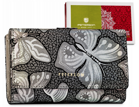 Damen Geldbörse aus Leder mit Schmetterlingsmotiv – Peterson