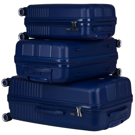 Peterson Koffer-Set aus ABS-Kunststoff in Marineblau