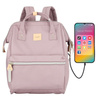Rosa Damen Rucksack mit Laptopfach und USB-Anschluss – Himawari